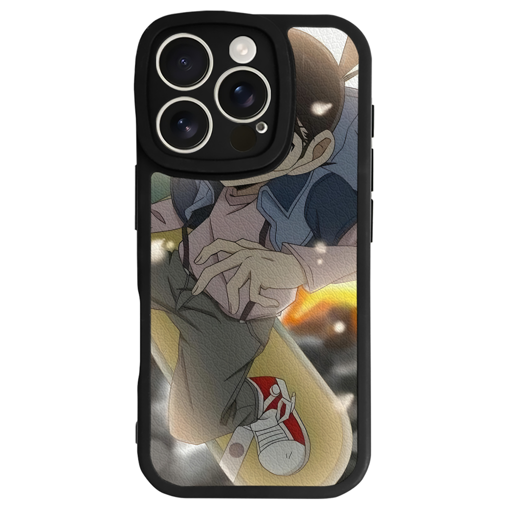 （画像用） 名探偵コナン Detective Conan 【iPhone 16シリーズ対応】シリコンスマホケース（レザー調） 材質：シリコン
